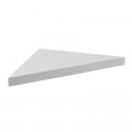 TABLETTE ANGLE RESINE BLANC 26x26x2,5cm Fixation cachée